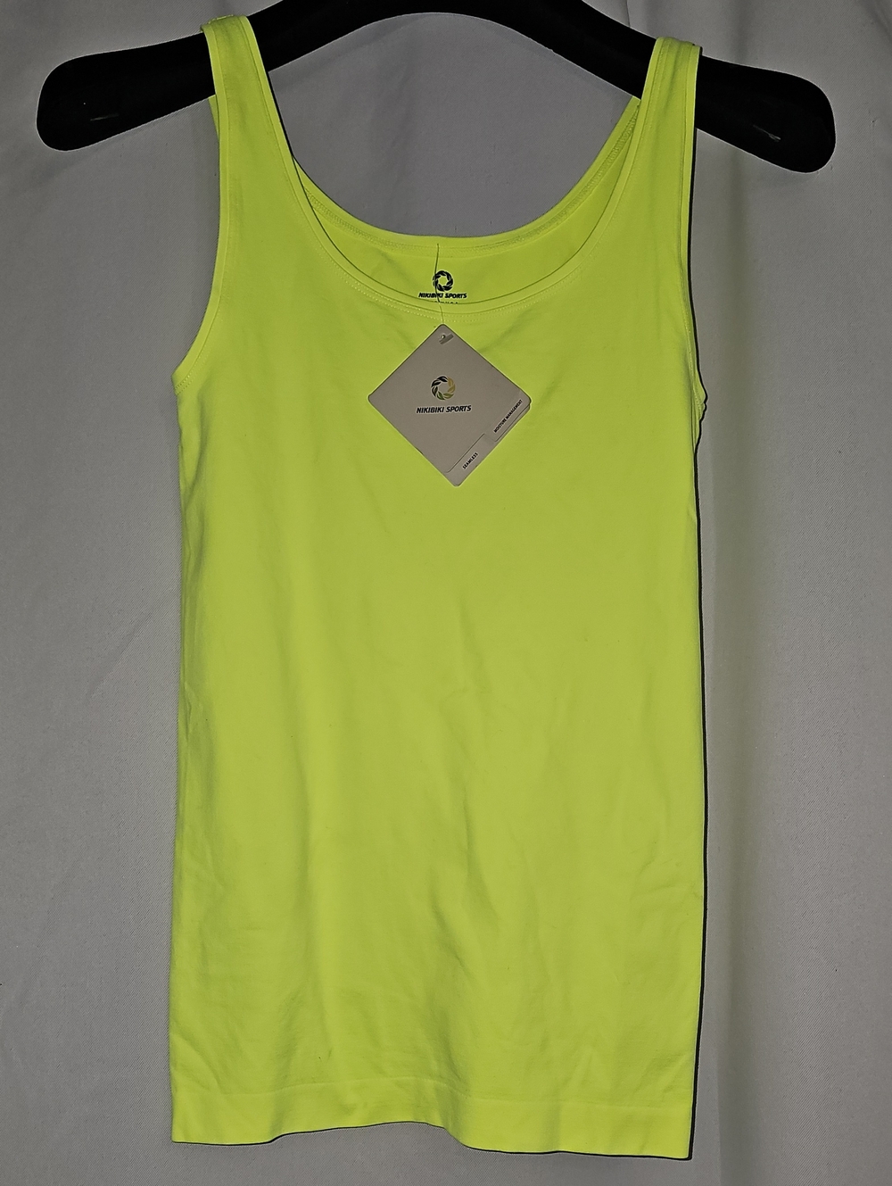Nikibiki Seamless Premium Sports Wicking Tank Top Neon Yellow XS- XL OSFM New